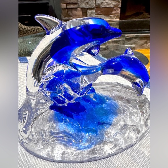 🐬 Stunning Vintage Rare Cristal d’Arques Mother & Baby Dolphin Figurine France 🐬 - Picture 16 of 16